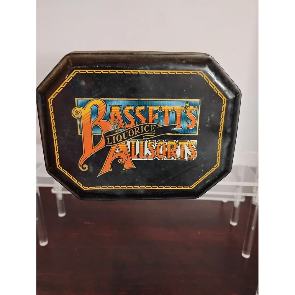 Vintage Bassetts Liquorice Allsorts Candy Tin Trebor Bassett England 26oz 750g
